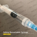 Injection de seringue rétractable de sécurité jetable